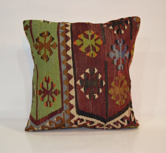 Kilim Pillow Cover Ethnic Decorative Throw by PillowsHistoric