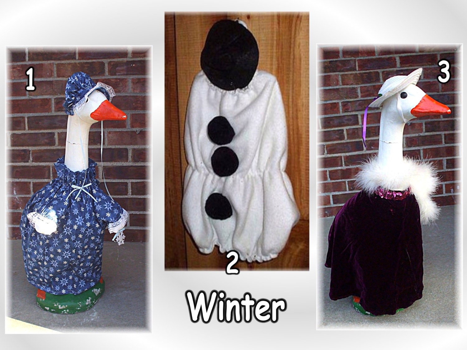 EXtra Large Lawn Goose Outfits 28 30 Tall by PapaBearsPlace