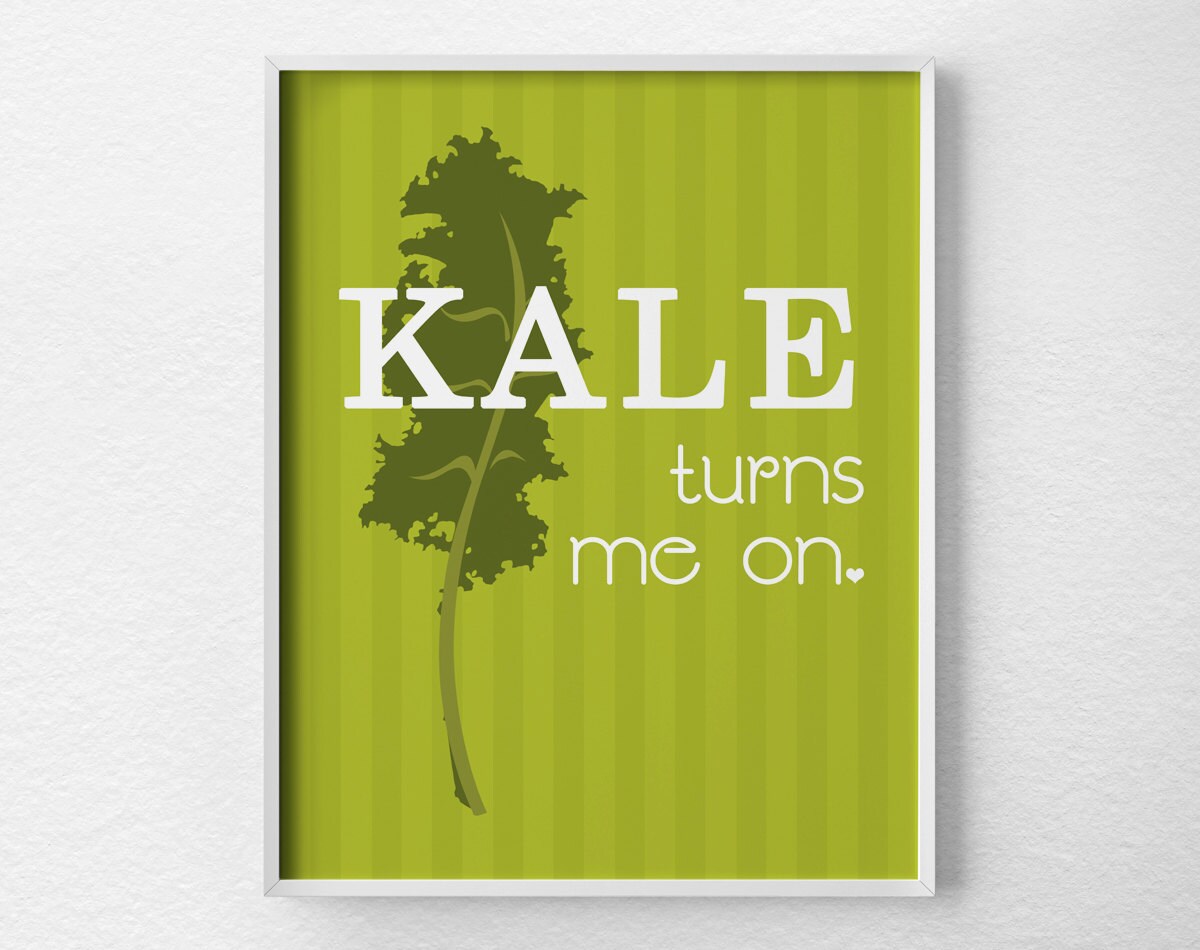 Kale Kitchen Print Kitchen Wall Decor Kitchen Wall Art