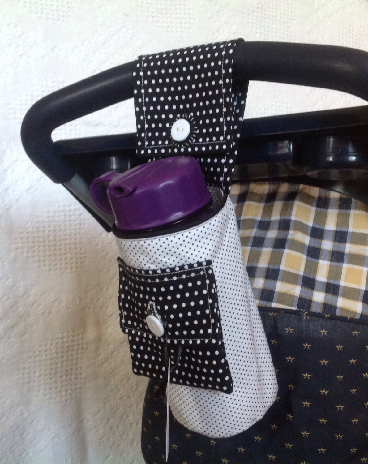 Baby Bottle Water Bottle Holder for a Stroller with Pocket