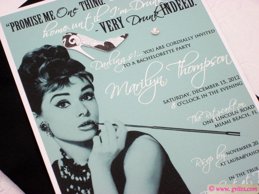 Breakfast at Tiffany's Invitations Tiffany Blue Bridal by Gvites