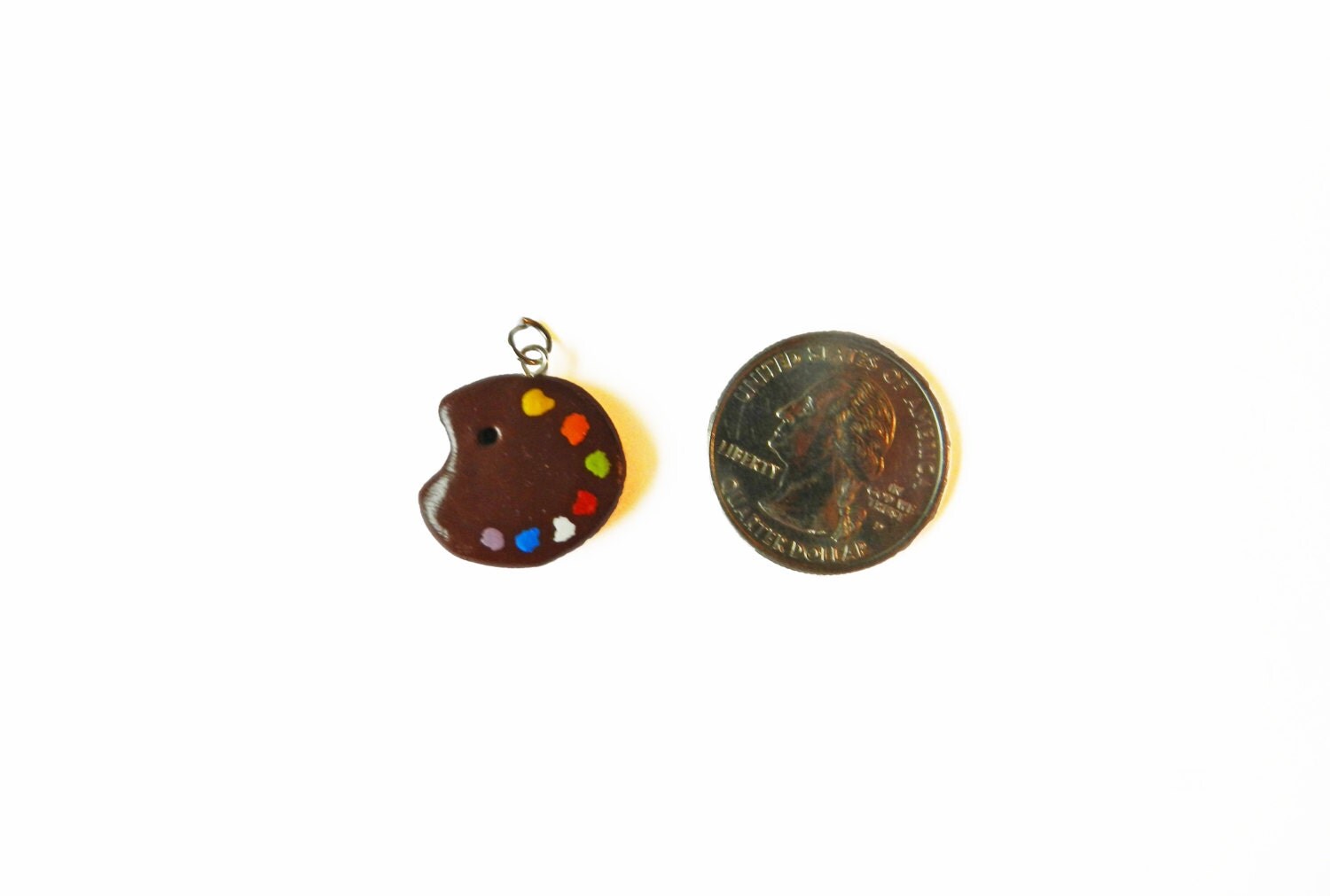 Paint Palette Charm Polymer Clay Charm Artist by