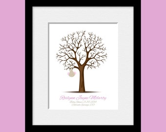 Thumbprint Tree, Keepsake Baby Shower Guest Book Alternative, Shower Guestbook, Personalized Guest Book Tree, Nursery Wall Poster, All Sizes