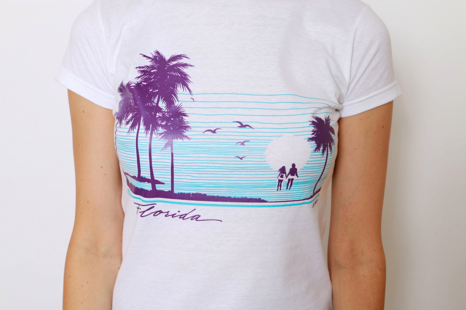 Vintage Florida Tee / 80s Beach T-Shirt by DazedAndVintage on Etsy
