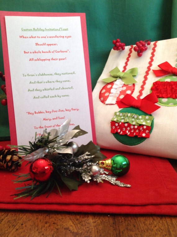 Custom Invitation Poem / Christmas Invitation Poem / by WitandW