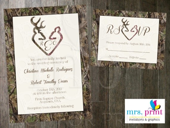 Camo Wedding Invitation Ideas 5