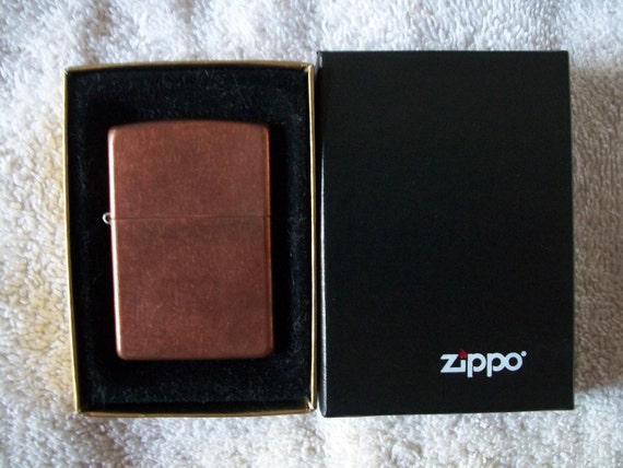 Vintage lighter Rare Solid Copper Zippo Lighter Mint New In