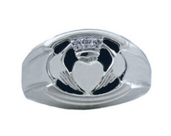black onyx mens diamond white gold claddagh ring mens gemstone rings rings for men - Mens Claddagh Wedding Ring black onyx mens diamond white gold claddagh ring mens gemstone rings rings for men - Mens Claddagh Wedding Ring