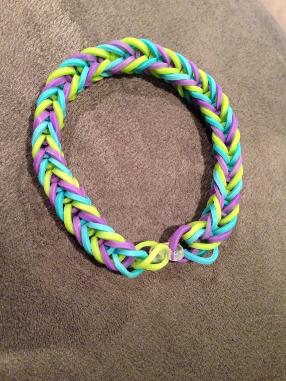 Items similar to Rainbow loom bracelet rainbow loom fishtail bracelet ...