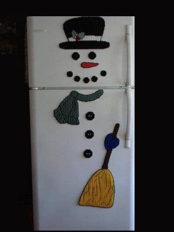 SNOWMAN HUGE Refrigerator Covers Fntire