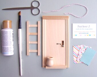 SALE - Fairy Door Kit, Tooth Fairy Door, Tooth Fairy, Tooth Fairy Door Kit, Handmade Kit, children room decor, wood toy