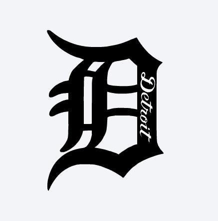 Custom Detroit Tiger D Logo Vinyl Decal Unique Design