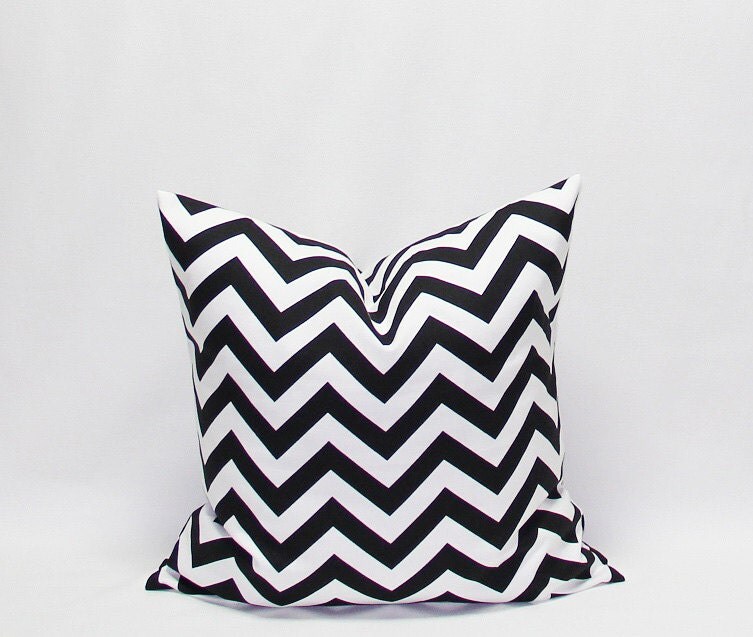 Black Pillows 24 x 24 Inches Black chevron pillows Black and