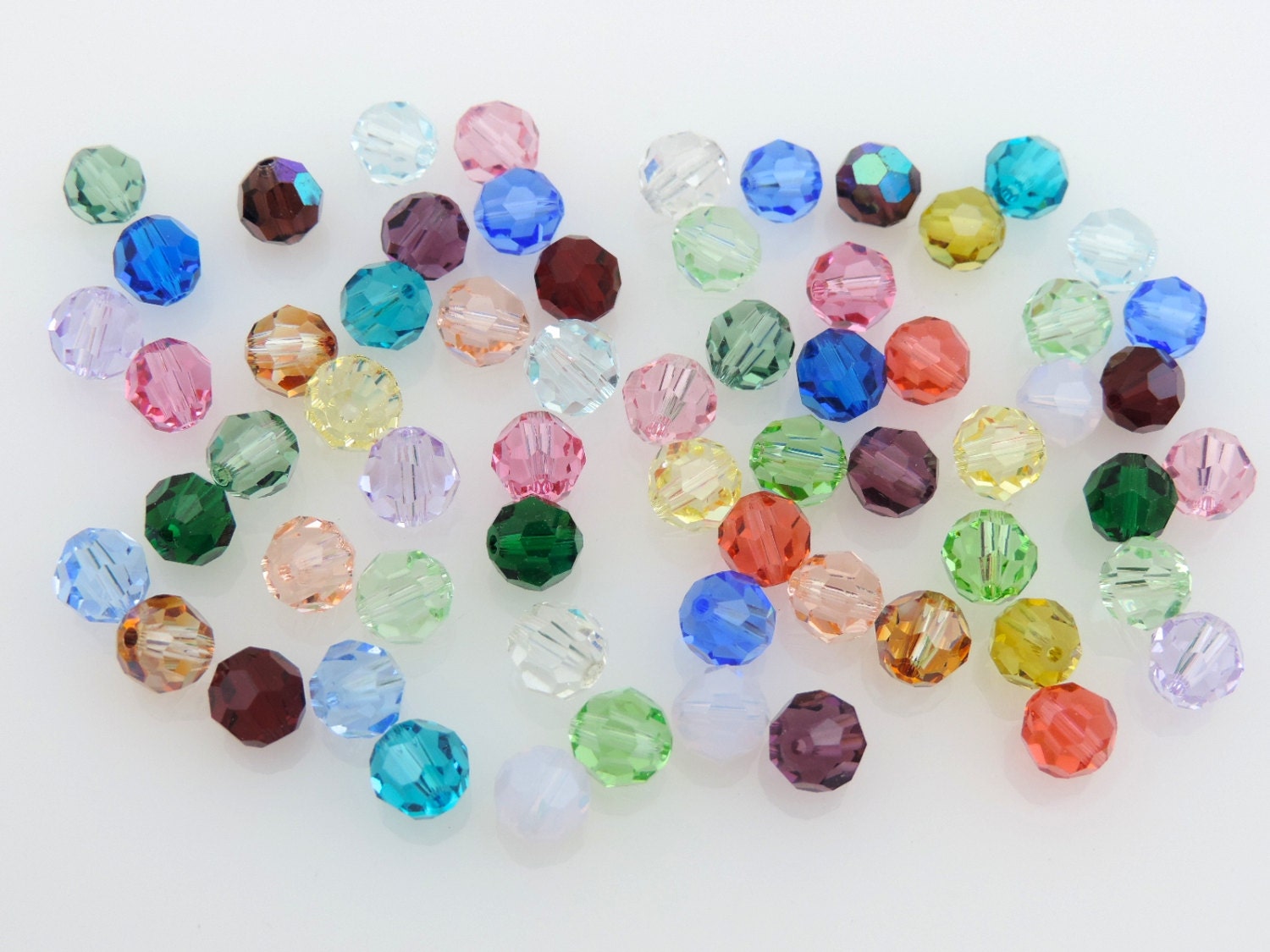 Swarovski Crystal Article 5000 6mm Round Beads Assorted