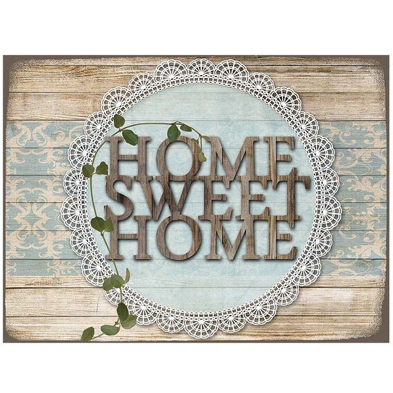 Home Sweet Home Welcome Rug Floor Mat for Home by PaperBellaPrints