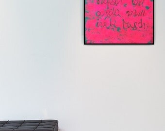 Fuschia wall art | Etsy
