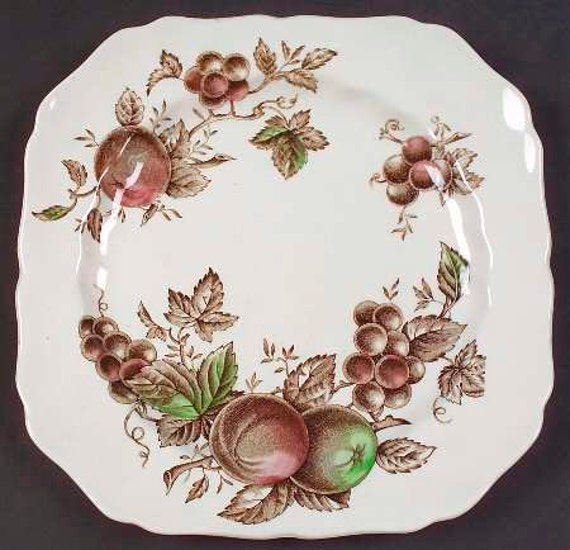 Vintage Plate, Desert, Salad Plate, Johnson Brothers Harvest Time, Luncheon Plate, England, Hand Engraving, Vintage Gift, Replacements