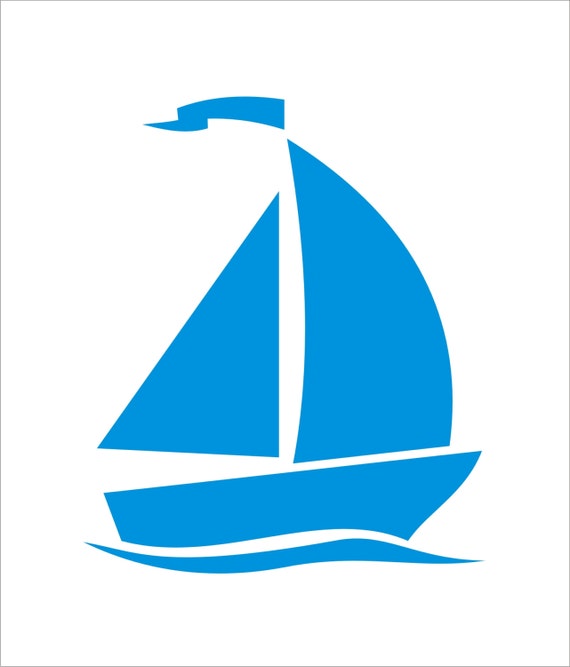 Beach Sign Stencils - Sailboat SAIL BOAT -5 Sizes Available- Create 