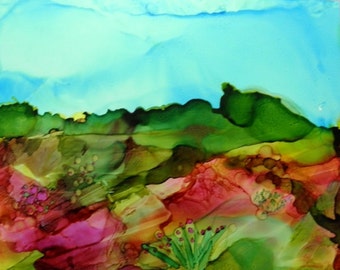 alcohol ink painting yupo paper