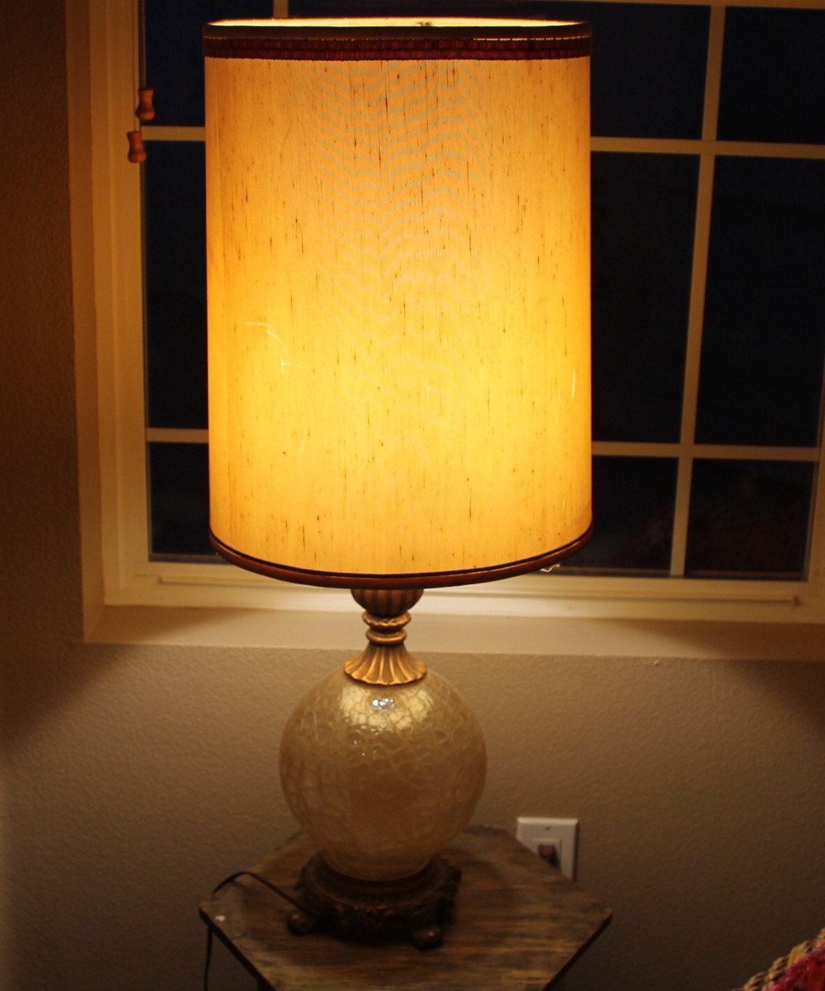 Items similar to Vintage Art Deco Leviton Glass Lamp on Etsy