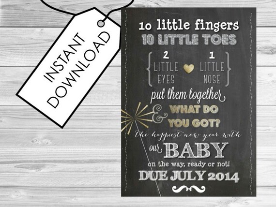 New Years Pregnancy Announcement Printable Pregnancy