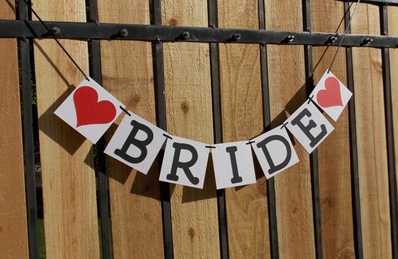 Items similar to BRIDE/GROOM Mini Banners, Wedding, Bridal Shower ...