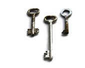 3 Vintage Skeleton Keys,Iron Keys,Skeleton Key Collection, Antique Metal Keys,Steampunk Supplies