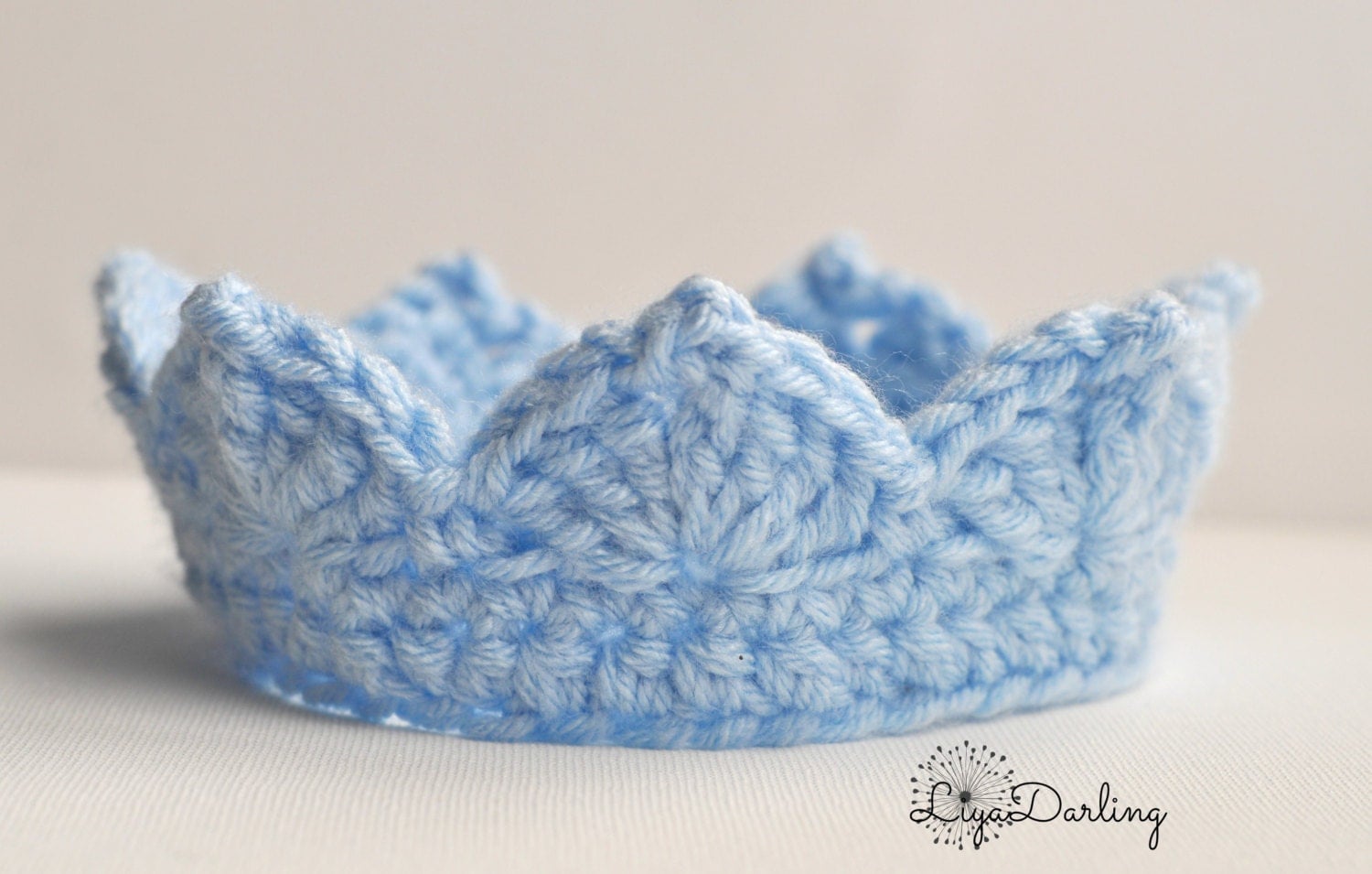 Crochet Newborn to Baby Blue Crown Baby Boy Prince Crown