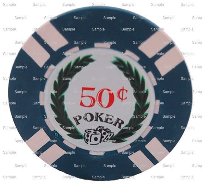 Poker chip cupcake toppers