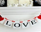 Love Banner-Valentine's Day Decor, Wedding Garland, Reception Decoration Bridal Shower Banner Photo Prop , LOVE is sweet, love garland Il_170x135
