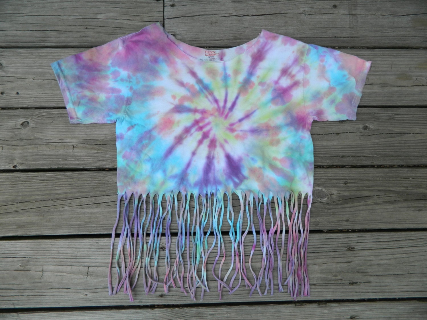 tie dye shirt fringe