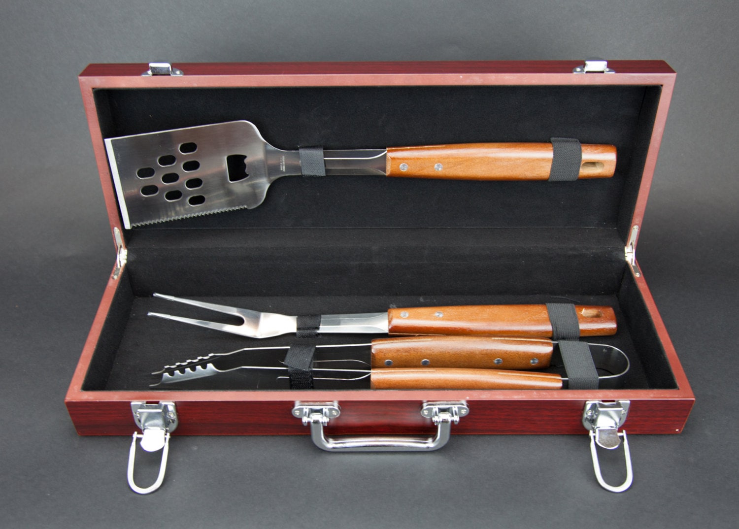 Rosewood Three Piece BBQ Set