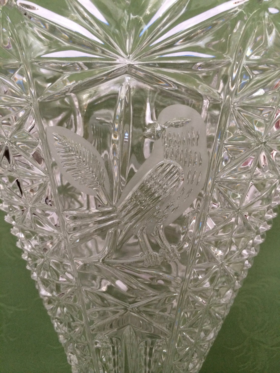 Hofbauer Byrdes bird vase Lead crystal Bird Vase Vintage