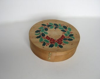 Christmas wooden gift box Popular items for wood box on Etsy