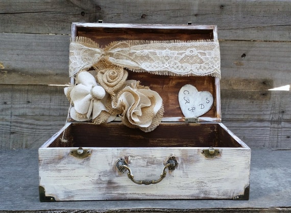 rustic wedding card box personalized box shabby chic box rustic wedding card box personalized box shabby chic box