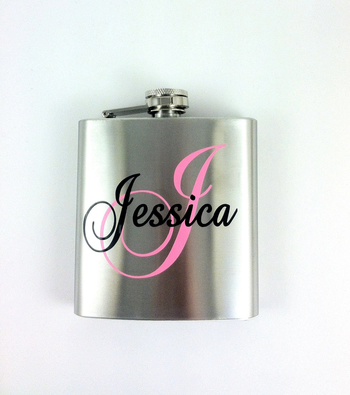 Personalized flask stainless steel 6oz by QuiteUniqueBoutique