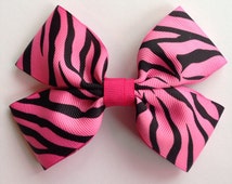 Popular items for zebra print hair bow on Etsy