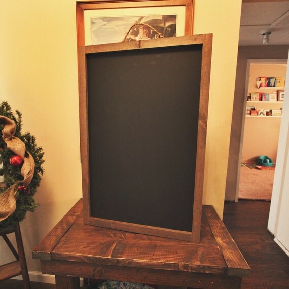Large rustic chalkboard frame 24X36 by MXOwoodworking on Etsy