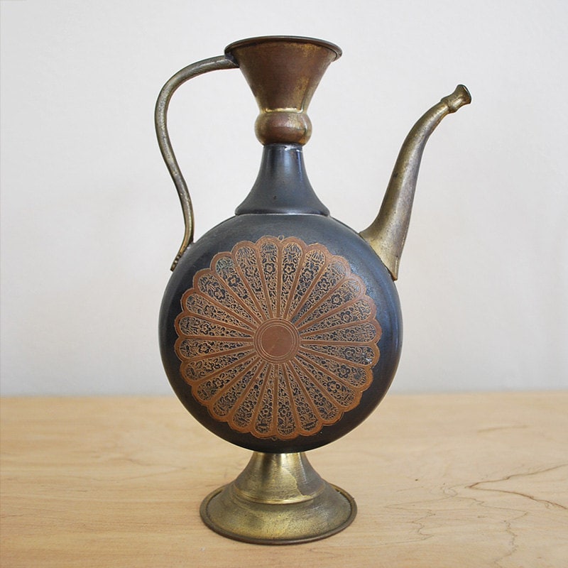 Vintage Antique Teapot Turkish Teapot with beautiful etched