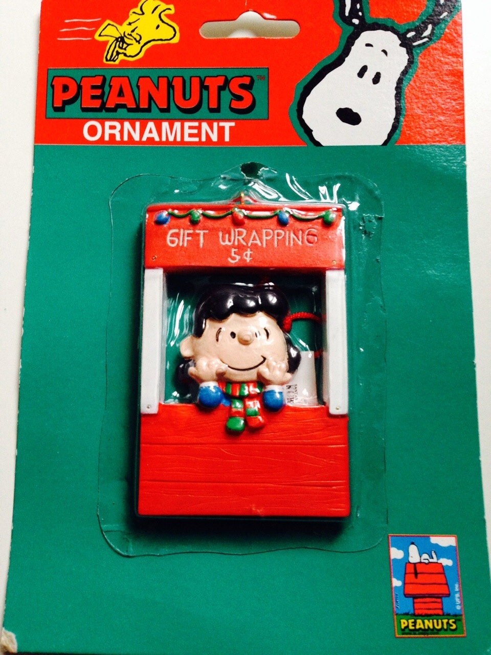 Lucy 5 Cents Please Vintage Peanuts Christmas Ornament Lucy