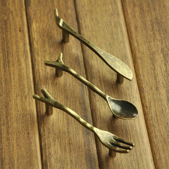 How To Change A Door Knob >> Bar Spoon Fork Knife Knob /Kitchen Cabinet / Door Handles How To Change A Door Knob >> Bar Spoon Fork Knife Knob /Kitchen Cabinet / Door Handles