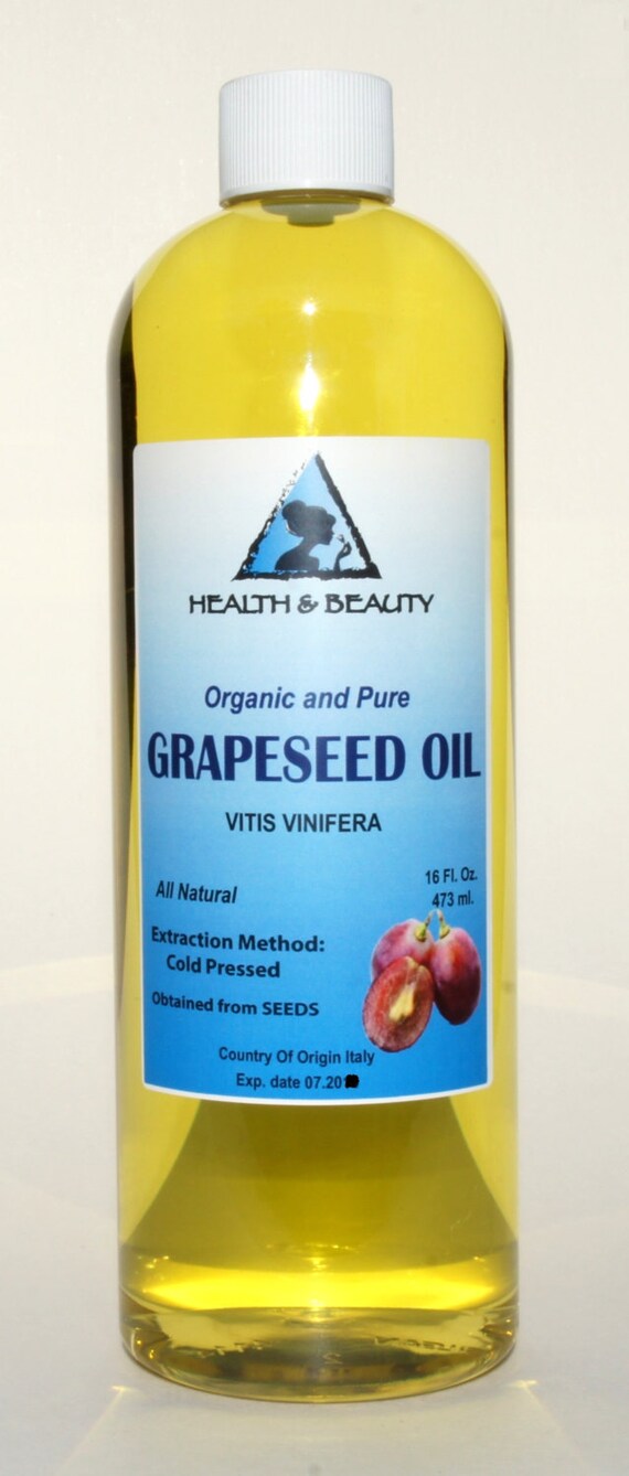16 oz GRAPESEED OIL ORGANIC Carrier Cold Pressed by HBOilsCenter