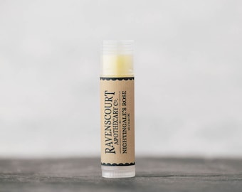 Vegan Lip Balm 'Nightingale's Rose' - Scented with Rose