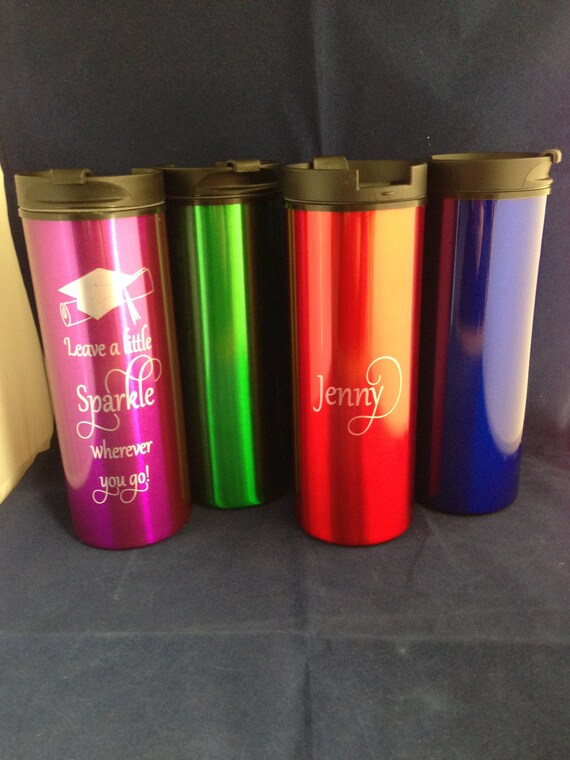 CUSTOM ENGRAVED Aluminum TRAVEL Mug Coffee by TexasSpecialtyMfg