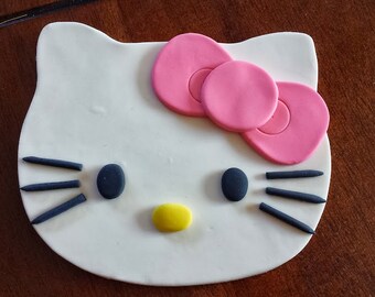 HELLO KITTY FLAT fondant cake topper!