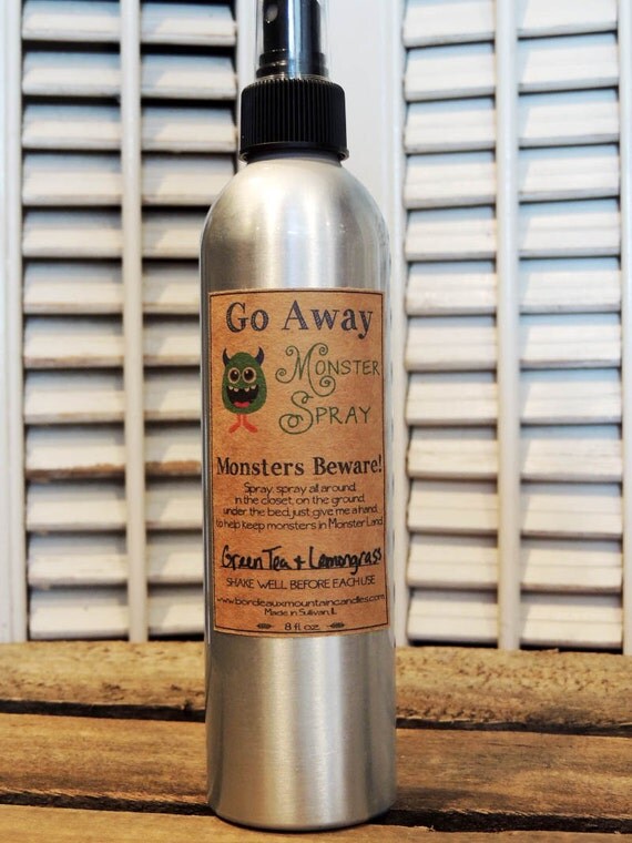Go Away MONSTER SPRAY 8 oz. Aluminum Mister by BordeauxMtnCandles