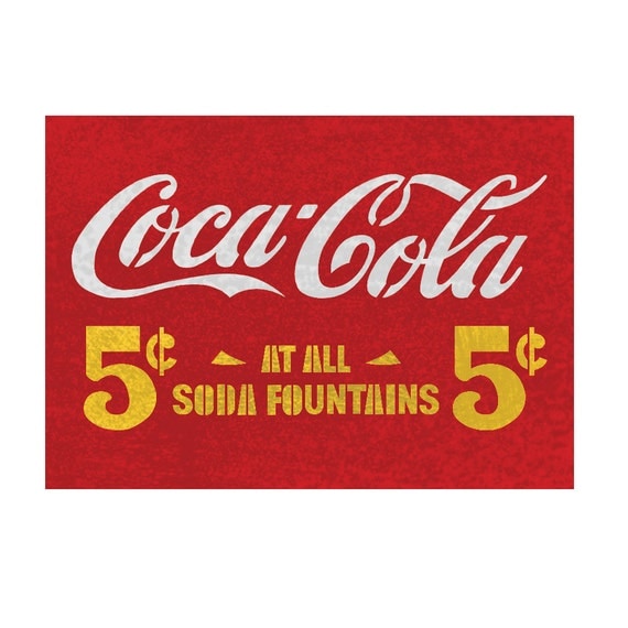 5 cent coca cola stencils Reusable stencil for wall art craft