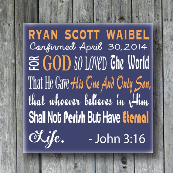 Items similar to Personalized Baptism Christening Bible Verse Sign