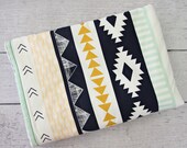 Aztec Gold & Mint Blanket