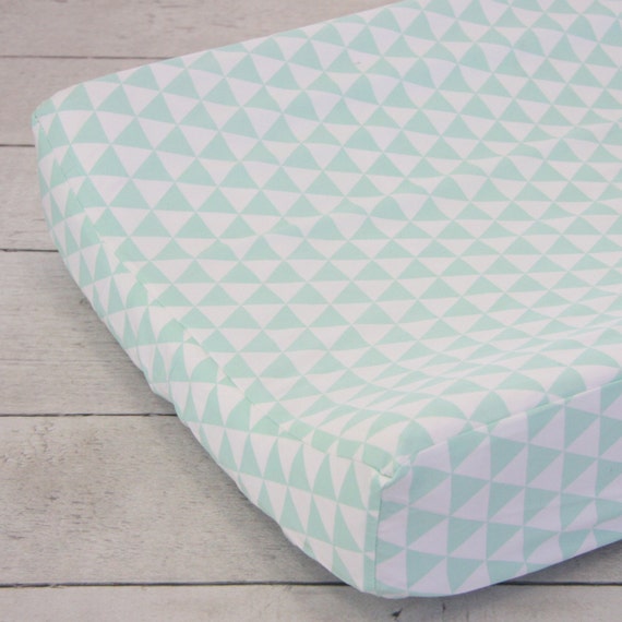 Mint Triangle Changing Pad Cover